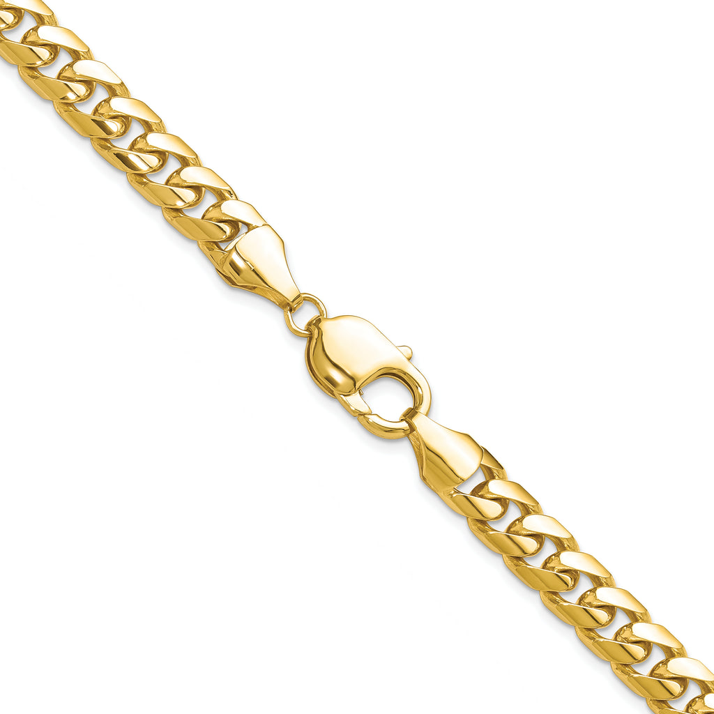 8.0mm 14K Yellow Gold Solid Miami Cuban Link Chain - Sophia Jewelers