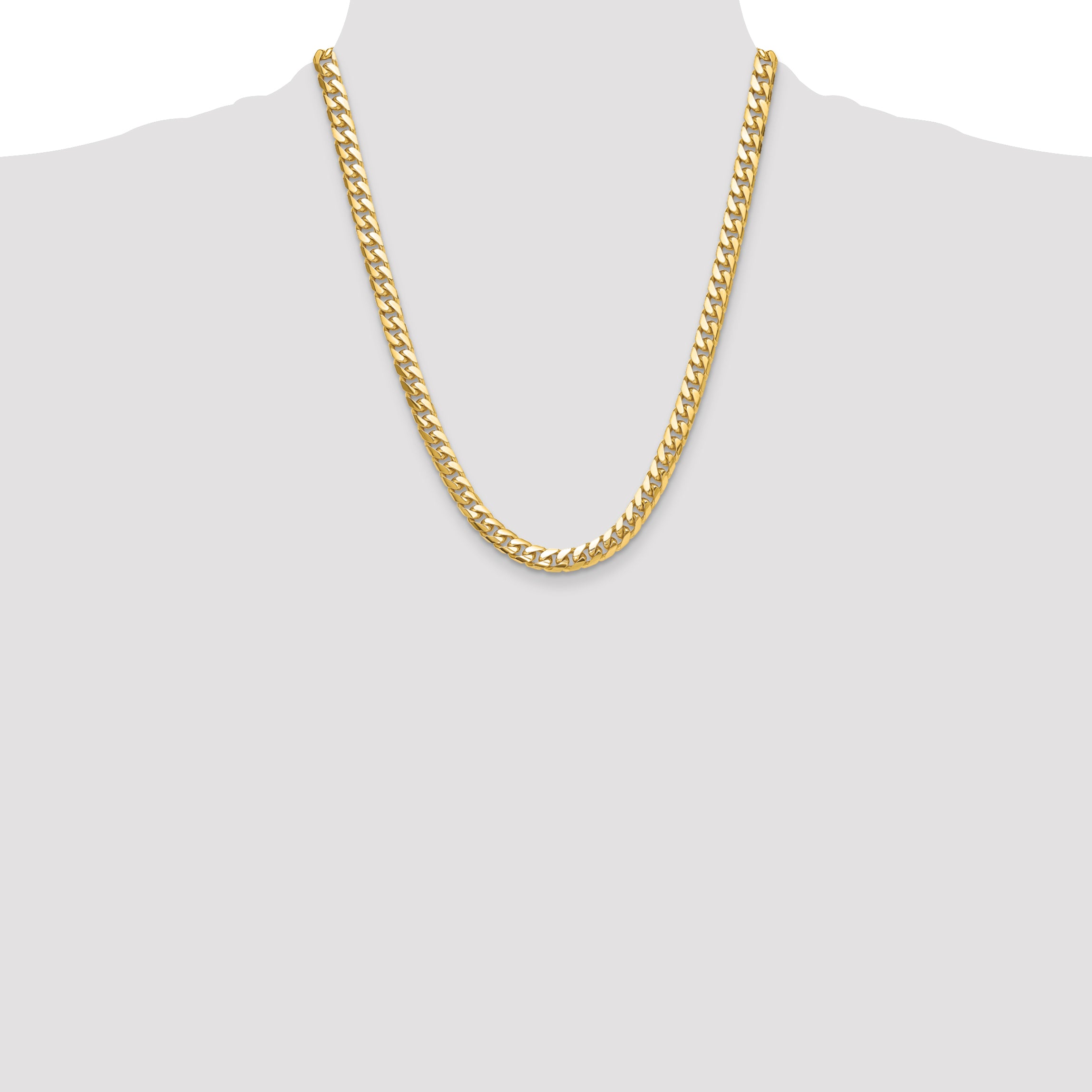 14k 8mm Solid Miami Cuban Chain