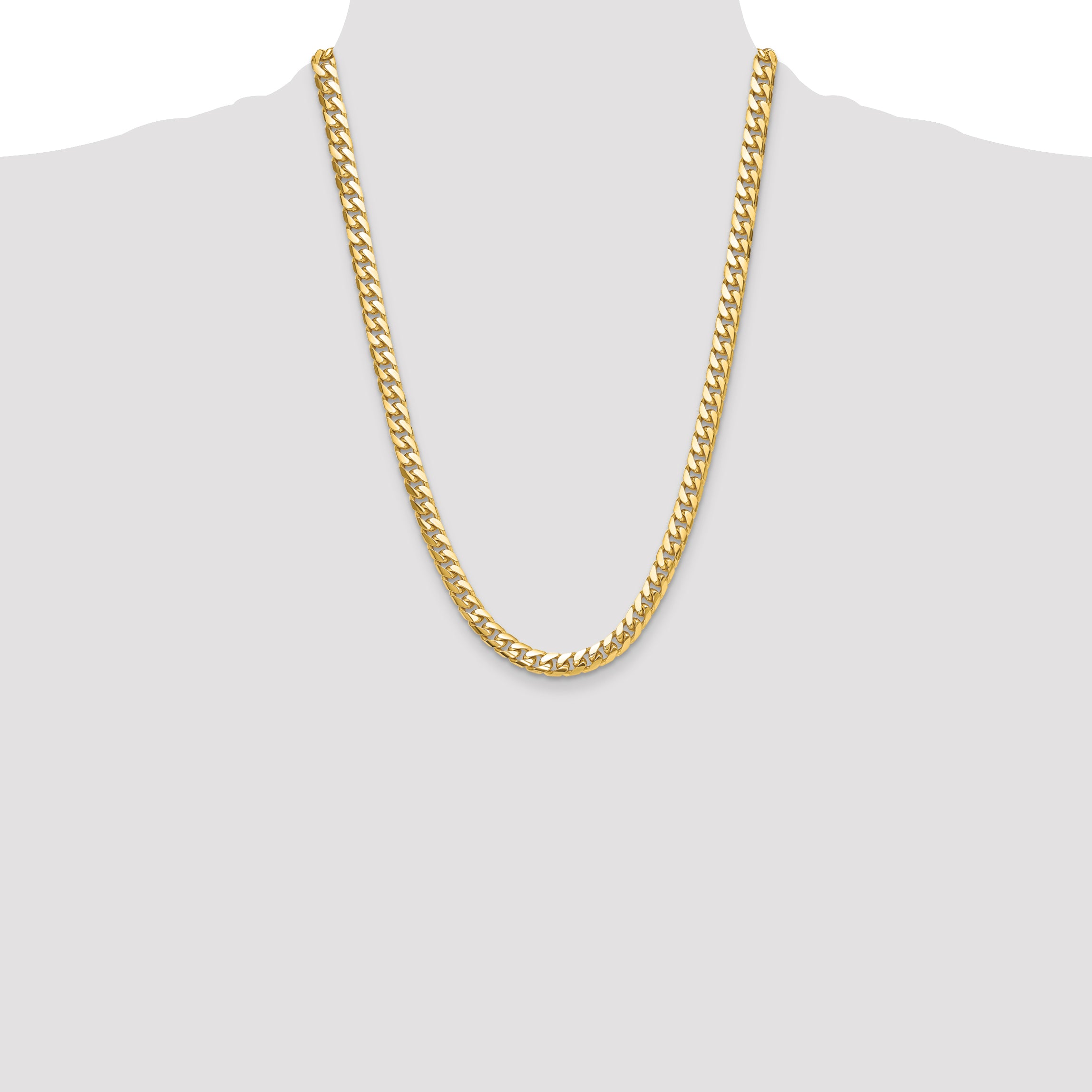 14k 8mm Solid Miami Cuban Chain