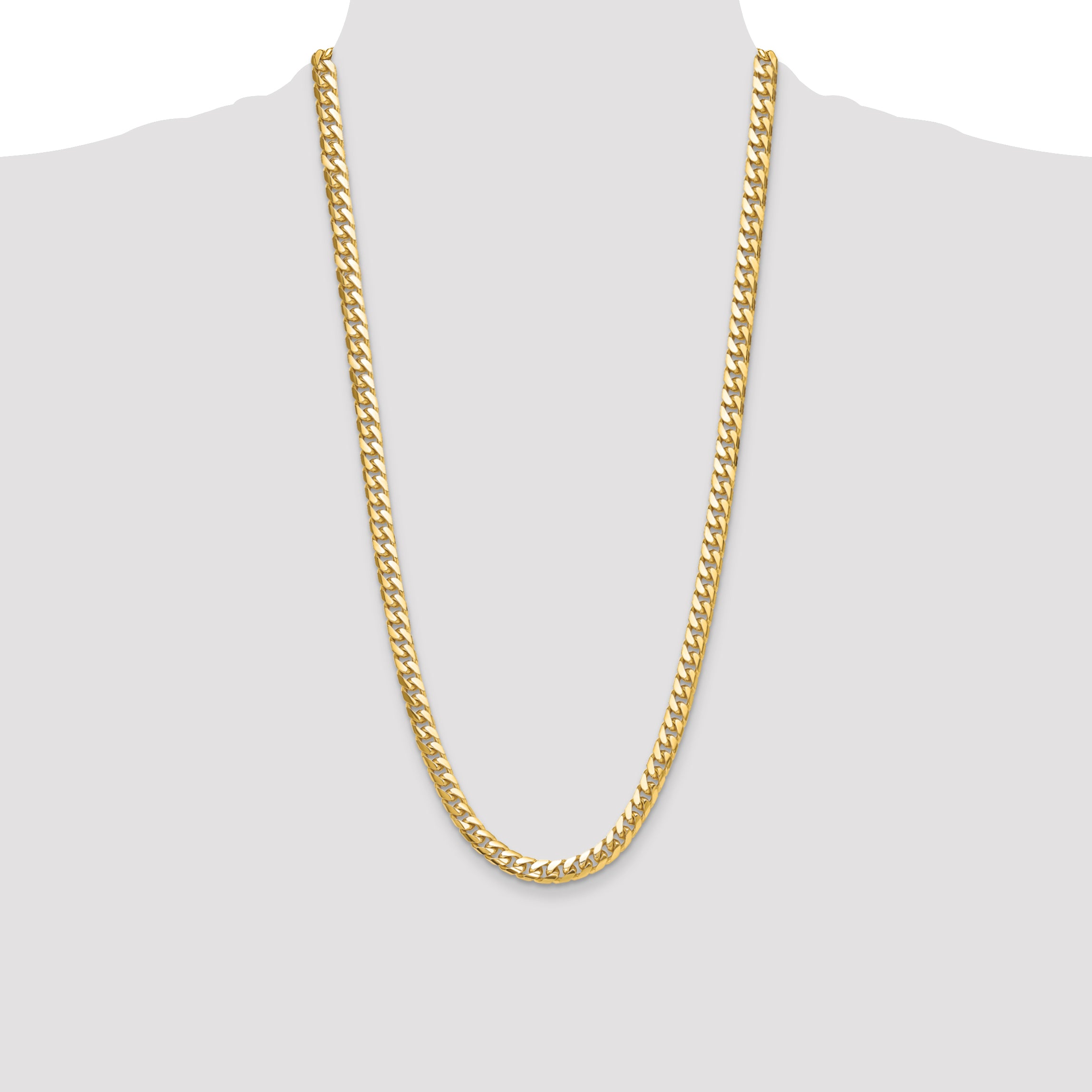 14k 8mm Solid Miami Cuban Chain