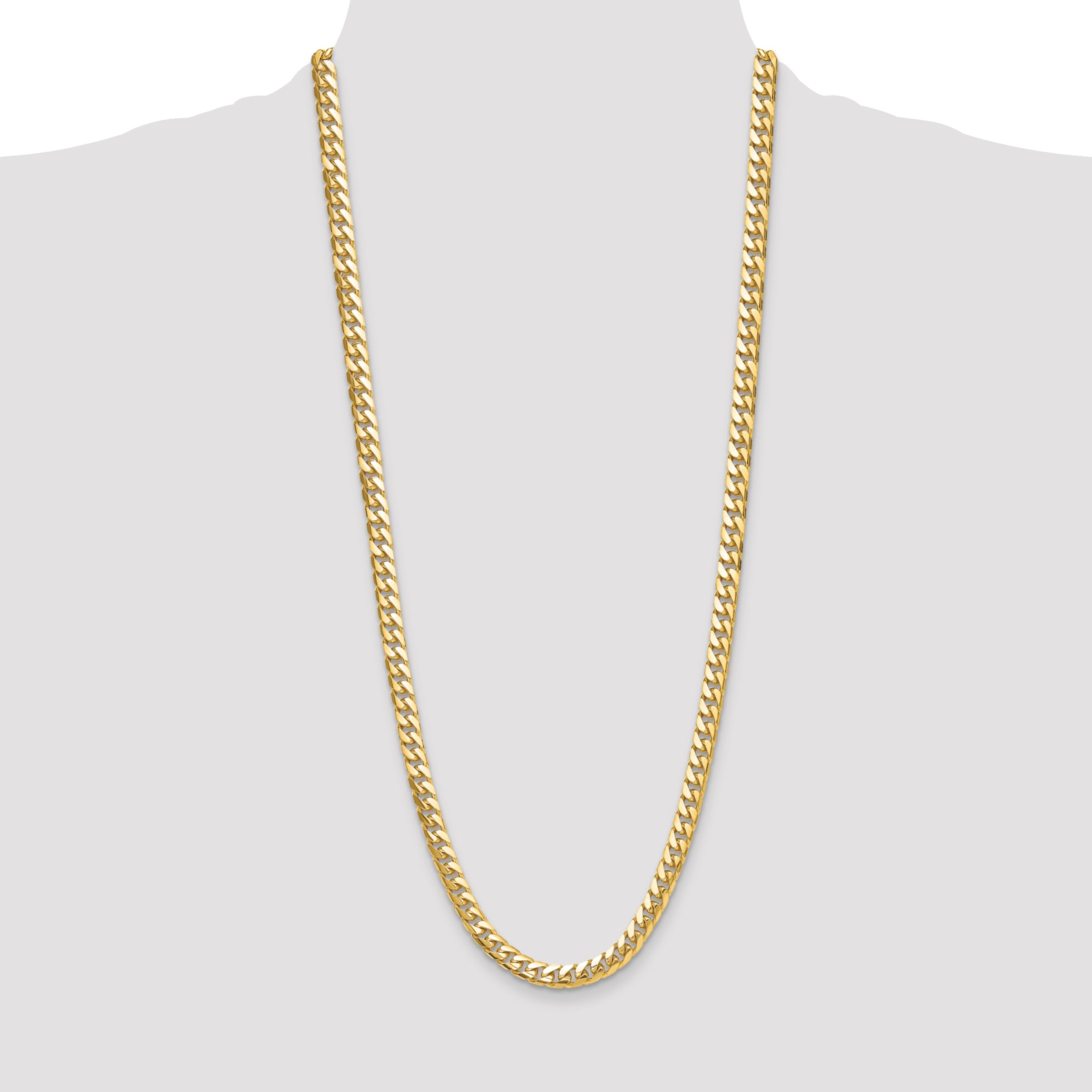 14k 8mm Solid Miami Cuban Chain