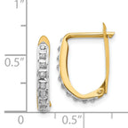 14k Diamond Fascination Hinged Hoop Earrings