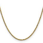2.25mm 14K Yellow Gold Semi-Solid D/C Rope Chain - Sophia Jewelers