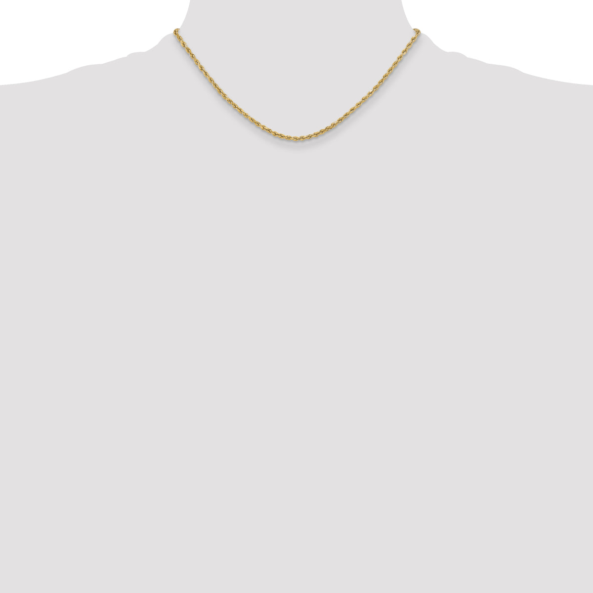 14K Yellow Gold Diamond-Cut Rope Chain Necklace 3mm - Sophia Jewelers