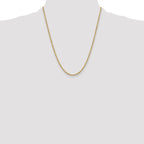 3.0mm 14K Yellow Gold Semi-Solid D/C Rope Chain - Sophia Jewelers