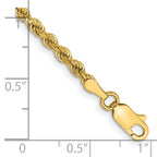14K Yellow Gold Diamond-Cut Rope Chain Necklace 3mm
