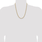 3.5mm 14K Yellow Gold Semi-Solid D/C Rope Chain - Sophia Jewelers