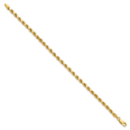 14K Yellow Gold Diamond-Cut Rope Chain Necklace 3.5mm