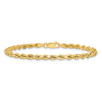 14K Yellow Gold Diamond-Cut Rope Chain Necklace 3.5mm