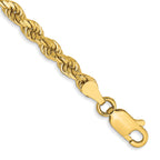 14K Yellow Gold Diamond-Cut Rope Chain Necklace 3.5mm