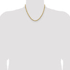 14K 18 inch 4mm Semi Solid Diamond-cut Rope with Lobster Clasp Chain