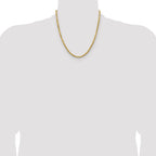 14K 20 inch 4mm Semi Solid Diamond-cut Rope with Lobster Clasp Chain