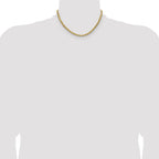 14K 16 inch 4.9mm Semi Solid Diamond-cut Rope with Lobster Clasp Chain