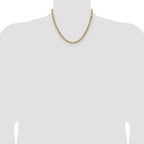 14K 18 inch 4.9mm Semi Solid Diamond-cut Rope with Lobster Clasp Chain