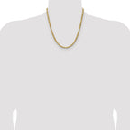 14K 20 inch 4.9mm Semi Solid Diamond-cut Rope with Lobster Clasp Chain