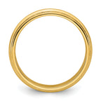 14k Yellow Gold 6mm Double Milgrain Comfort Fit Wedding Band Size 14