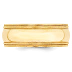 8.0mm 14K Yellow Gold Double Milgrain Comfort Fit Wedding Band - Sophia Jewelers