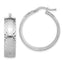 Bronze Diego Massimo Etched Rhodium-plated Hoop Earrings
