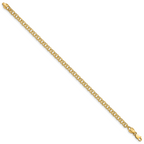 14k 3.75mm Diamond-cut Solid Heavy Double Link 8 inch Charm Bracelet