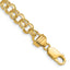 14k 6.5mm Diamond-cut Solid Heavy Double Link 8 inch Charm Bracelet