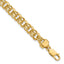 14k 7.5mm Diamond-cut Solid Heavy Double Link 8 inch Charm Bracelet