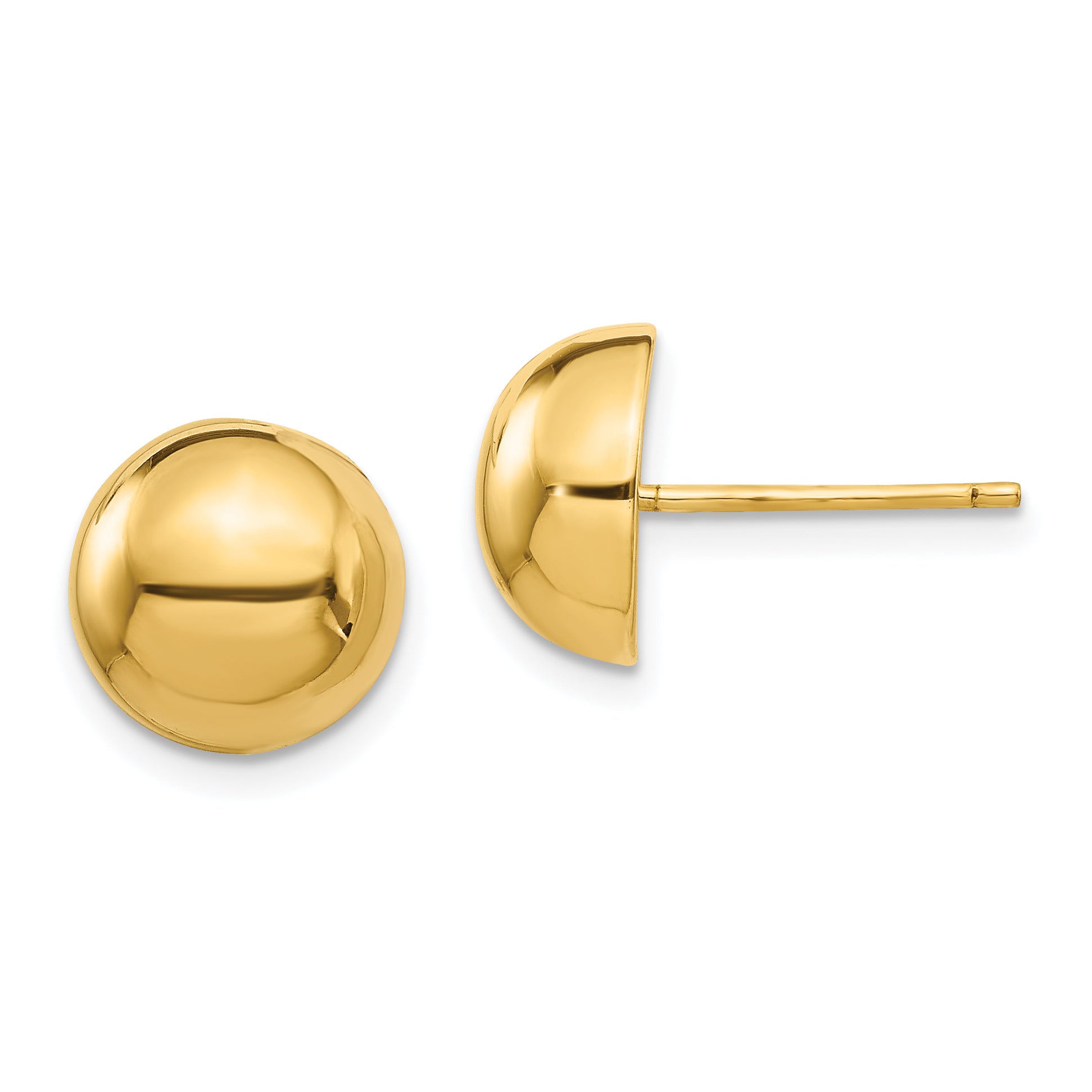 14k Polished 10mm Half Ball Post Earrings Main image