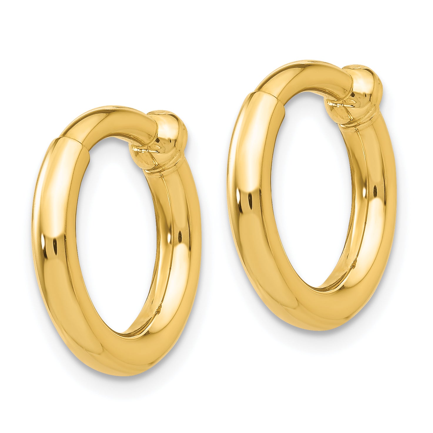 14k Non-Pierced Hoop Earrings Secondary image