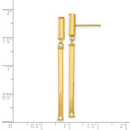 14k Fancy Squared Post Dangle Earrings