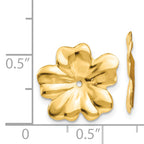 14k Polished Floral Earring Jackets