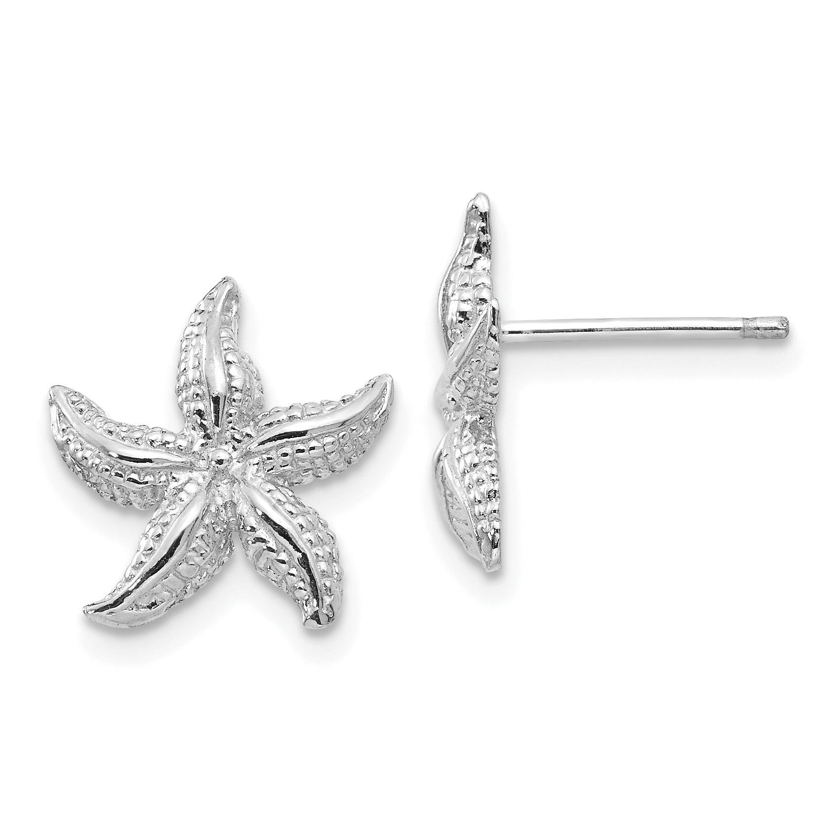14k White Gold  Starfish Earrings Main image