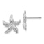 14k White Gold  Starfish Earrings