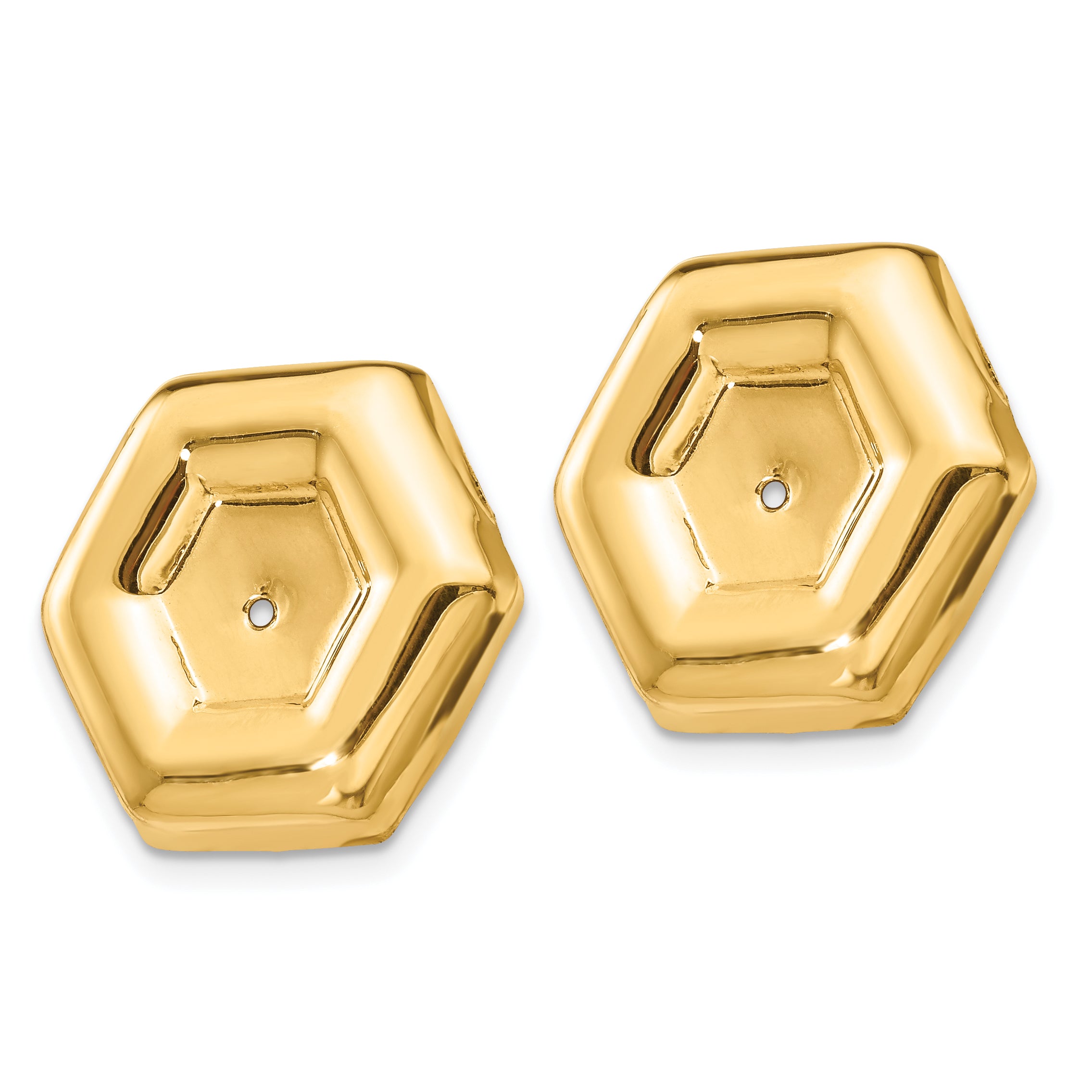 14k Polished Fancy Earring Jackets Secondary image