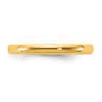 2.5mm 14K Yellow Gold European Comfort Fit Wedding Band - Sophia Jewelers