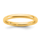 2.5mm 14K Yellow Gold European Comfort Fit Wedding Band - Sophia Jewelers