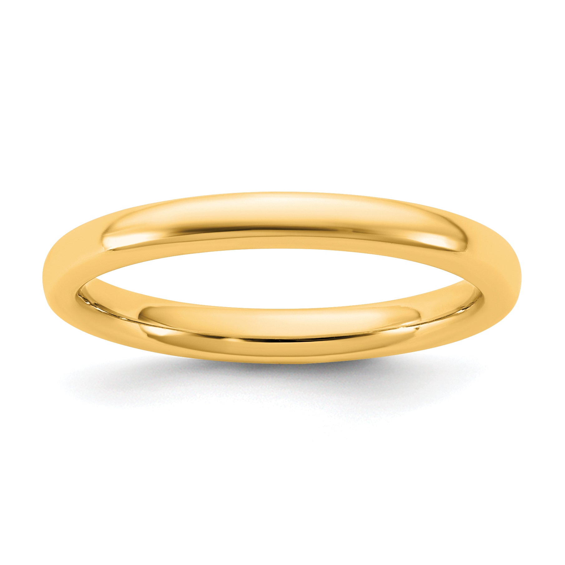 2.5mm 14K Yellow Gold European Comfort Fit Wedding Band - Sophia Jewelers
