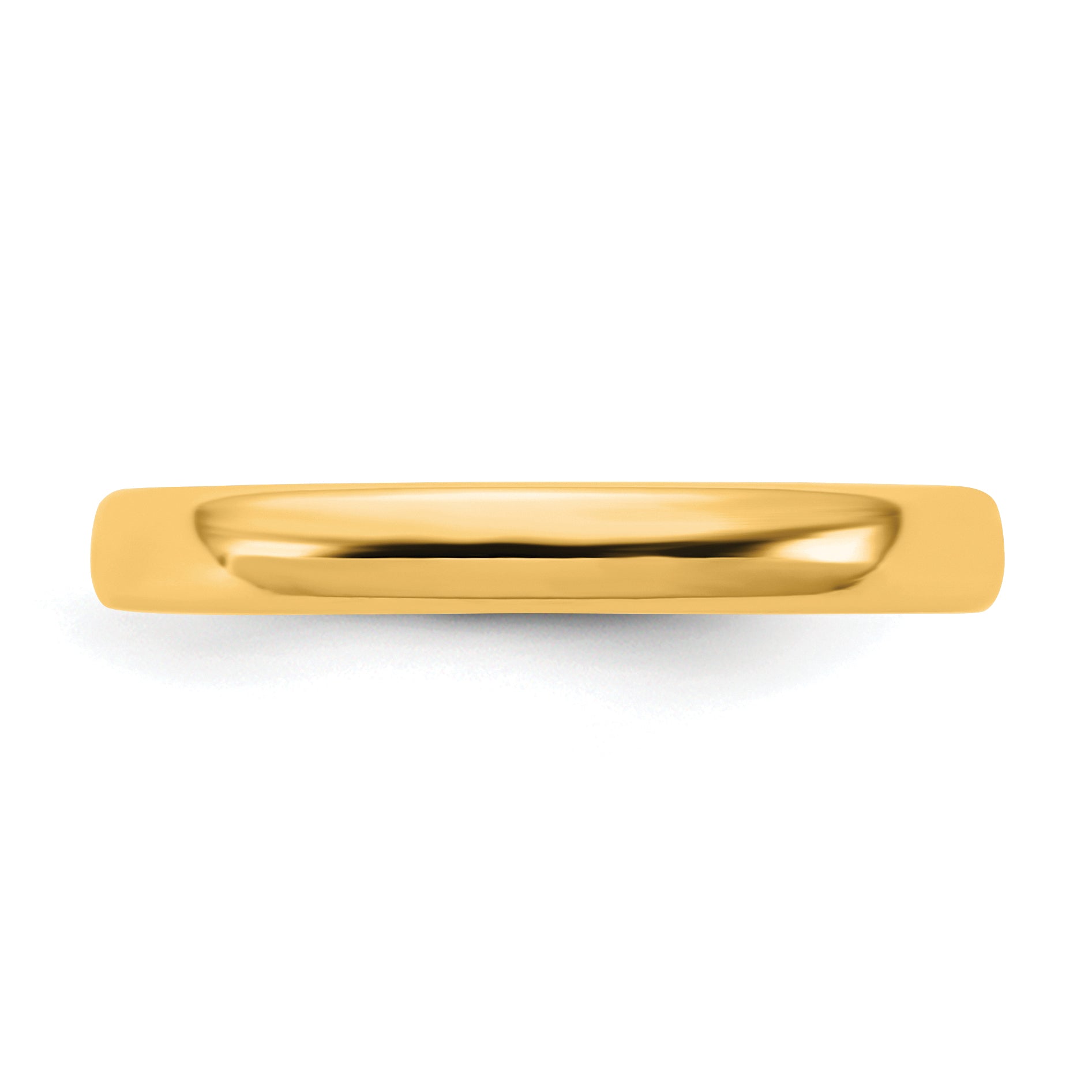 3.0mm 14K Yellow Gold European Comfort Fit Wedding Band Secondary image