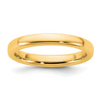 3.0mm 14K Yellow Gold European Comfort Fit Wedding Band - Sophia Jewelers