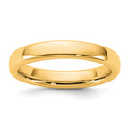 14K Yellow Gold Domed Comfort-Fit Wedding Band 3.5mm