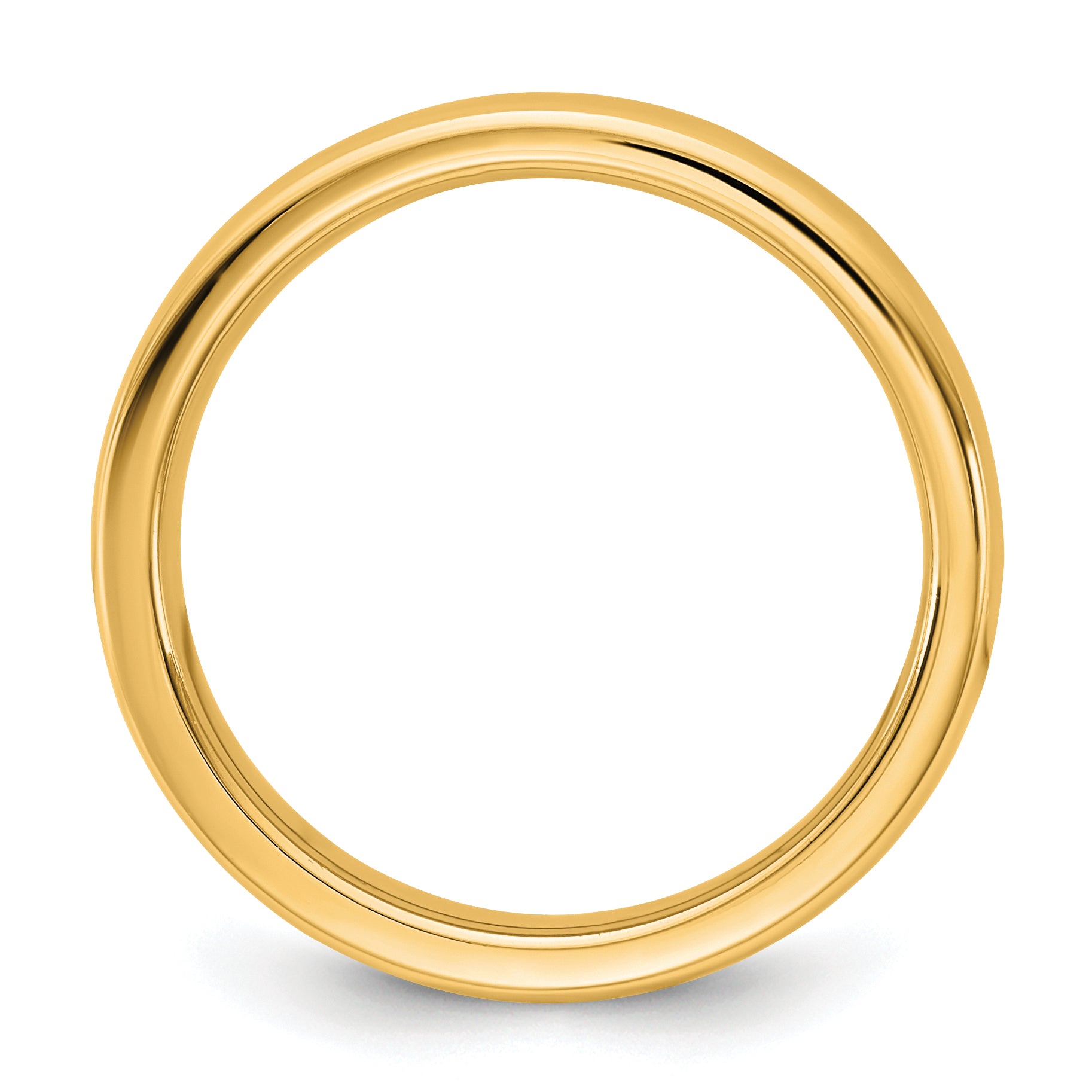 14K Yellow Gold Domed Comfort-Fit Wedding Band 4mm Secondary image