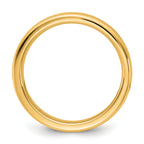 14K Yellow Gold Domed Comfort-Fit Wedding Band 4mm