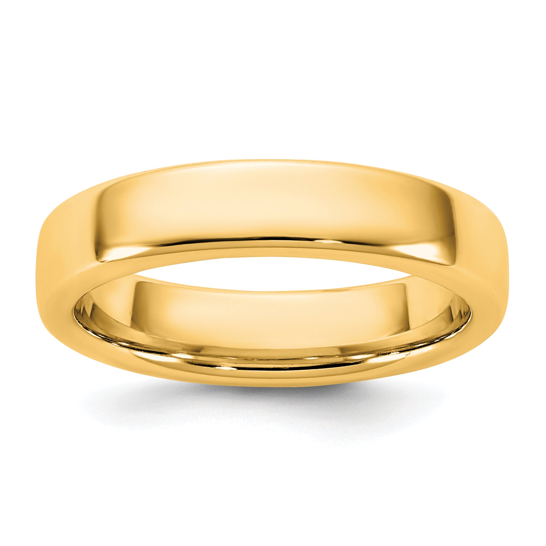 4.5mm 14K Yellow Gold European Comfort Fit Wedding Band - Sophia Jewelers