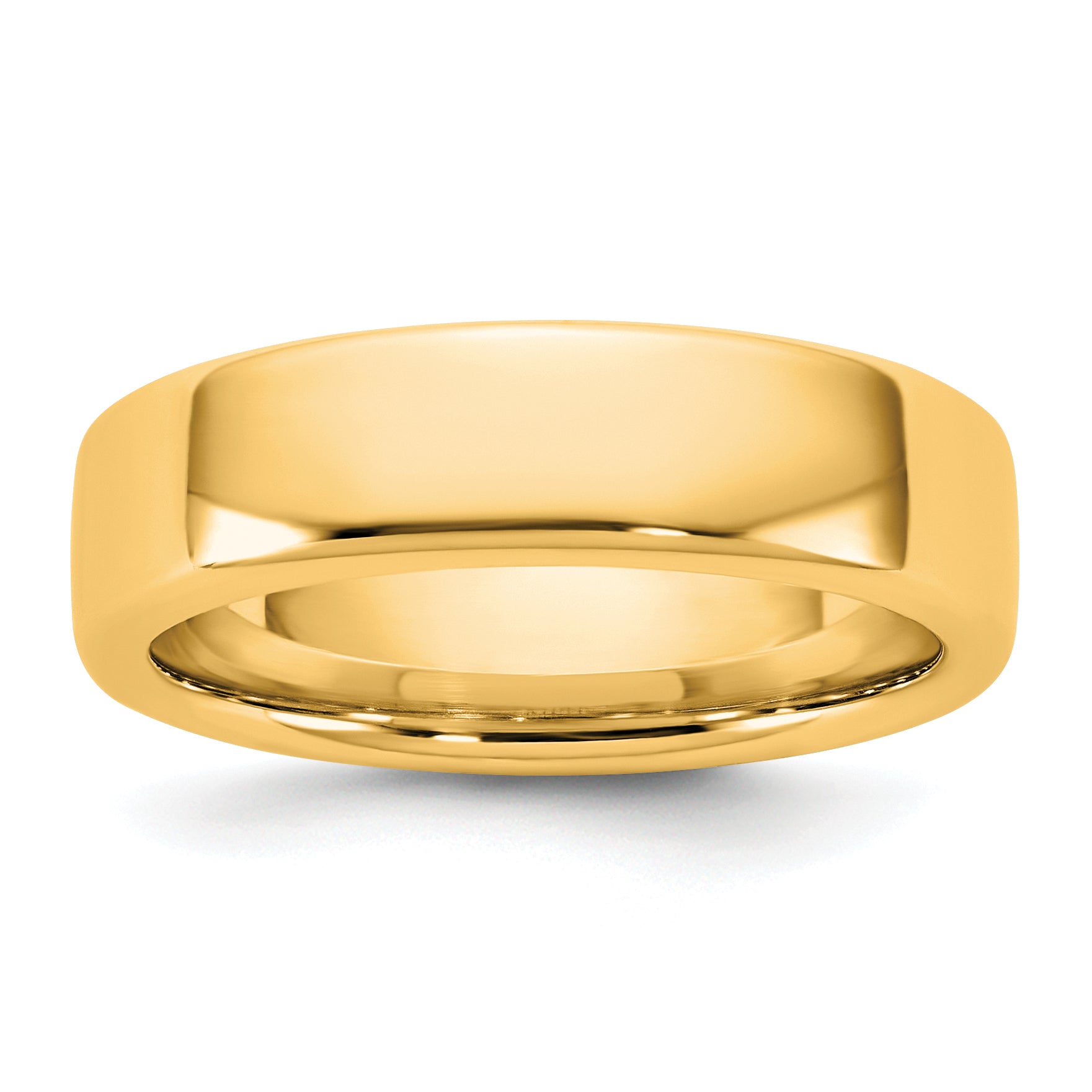 5.5mm 14K Yellow Gold European Comfort Fit Wedding Band - Sophia Jewelers