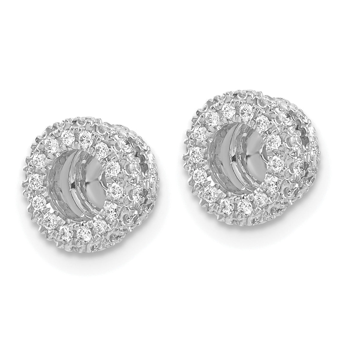 14k White Gold 3/8 carat Lab Grown Diamond VS/SI+ G+ for 4.25 mm Earring Jacket Secondary image