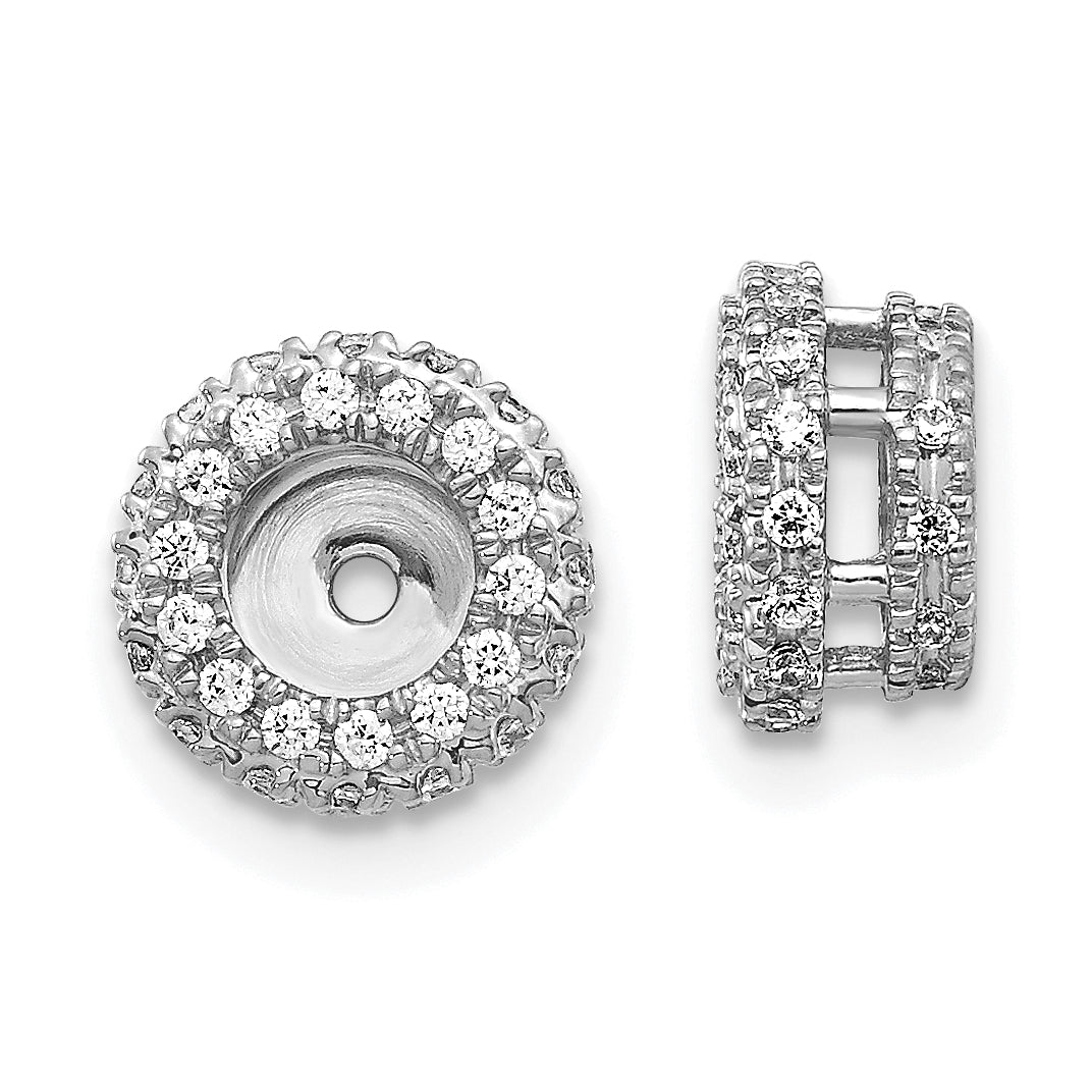 14k White Gold 3/8 carat Lab Grown Diamond VS/SI+ G+ for 4.25 mm Earring Jacket Main image