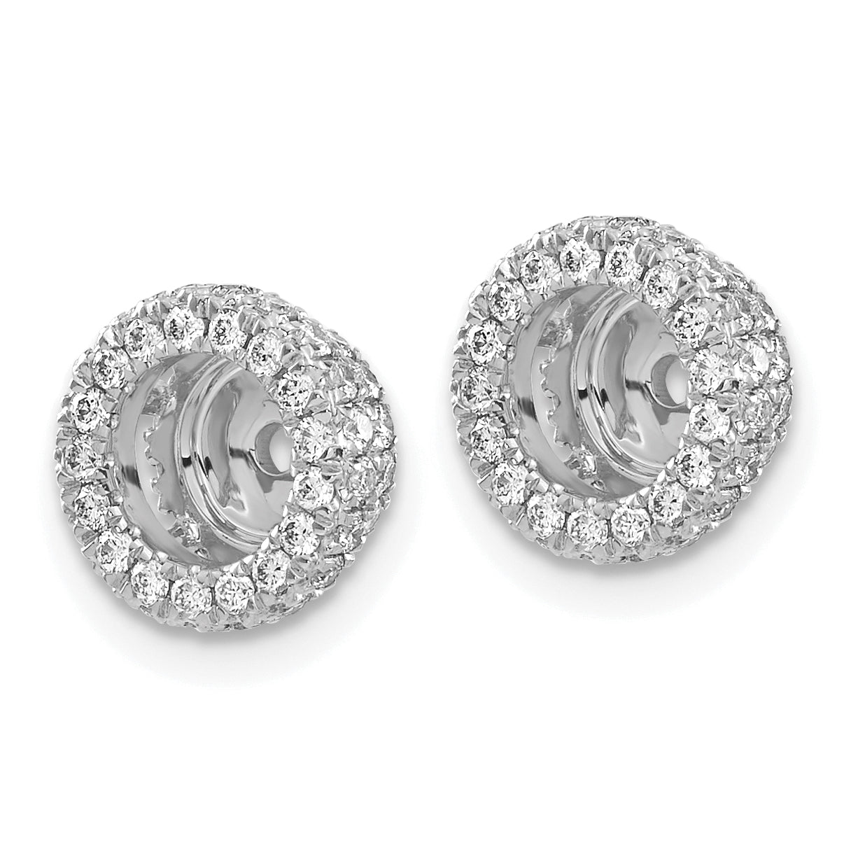 14k White Gold 5/8 carat Lab Grown Diamond VS/SI+ G+ for 5 mm Earring Jacket