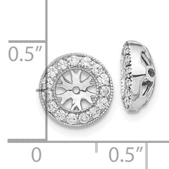 10k White Gold 1/4ct Diamond Earring Jackets