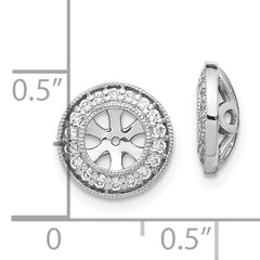 10k White Gold 1/3ct Diamond Earring Jackets