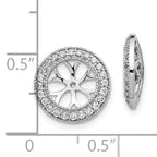 10k White Gold 3/8ct Diamond Earring Jackets