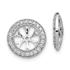 10k White Gold 3/8ct Diamond Earring Jackets