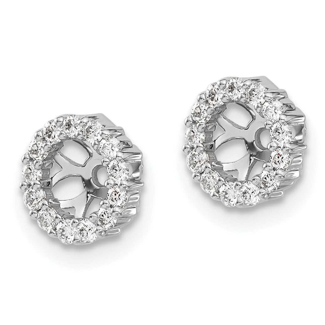10k White Gold Diamond Earring Jackets Secondary image
